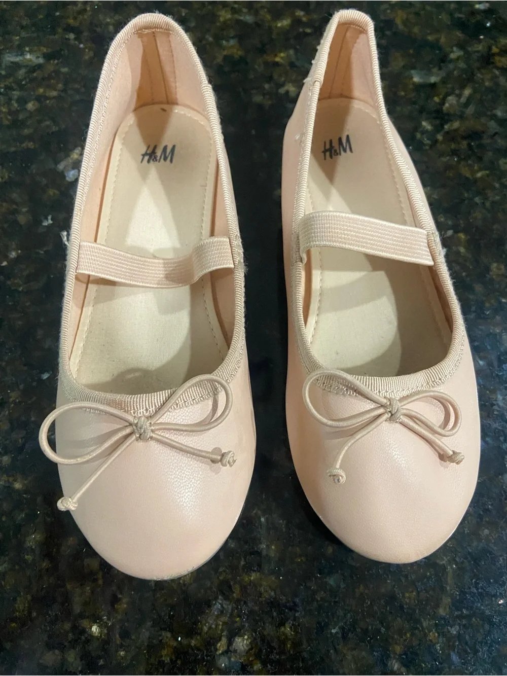H&M Pale Pink Girls' Mary Jane Ballet Flats with Bow